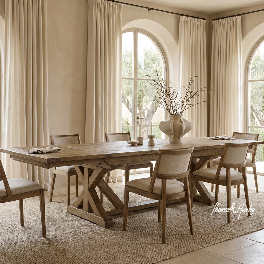 Hamilton Double Extension Dining Table Hamilton Double Extension Dining Table shown here in a classic contemporary interior