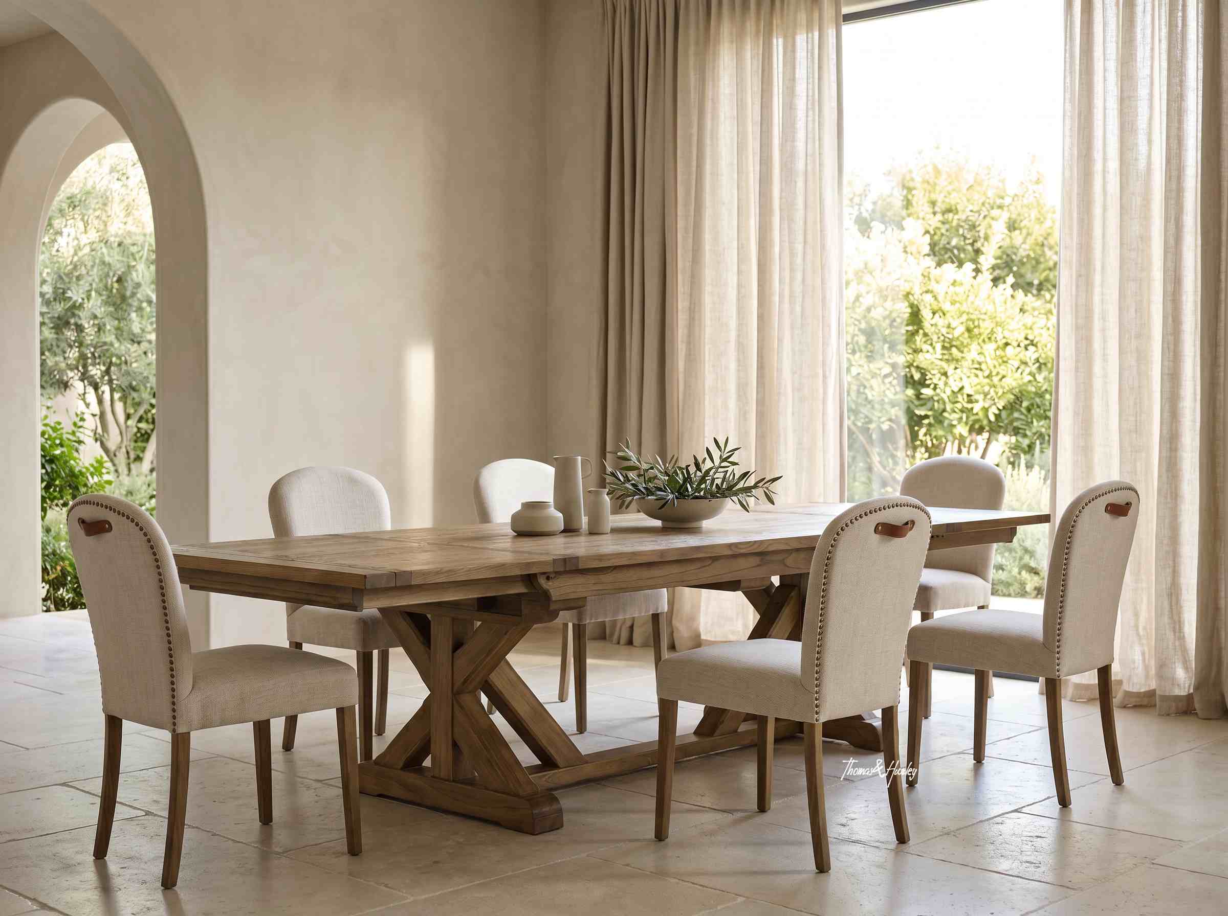 The Hamilton Extendable Oak Dining Table offers the perfect balance of functionality and timeless design. Ideal for both everyday dining and entertaining, its extendable oak construction makes it a versatile choice for contemporary Australian homes.